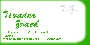 tivadar zwack business card